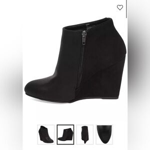 Steve Madden Madden Girl Zumba Black Paris Wedge Bootie – Size 6.5